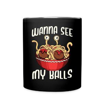 Spaghetti volant Monster FSM Pastafari Pastafar - Mug uni - noir - Devant