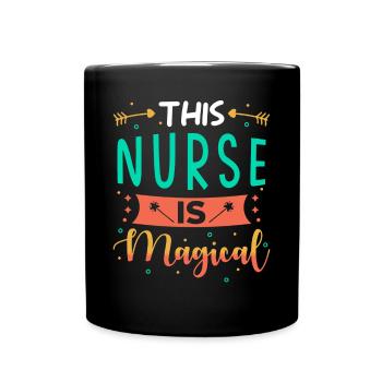 Cadeau infirmière - Mug uni - noir - Devant