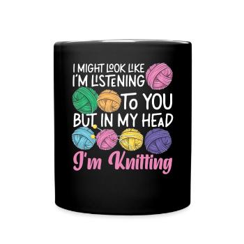 Tricoter à quoi je pourrais ressembler - Mug uni - noir - Devant