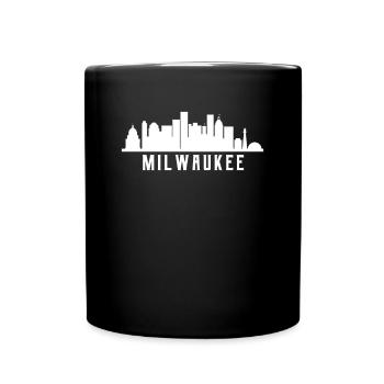 Milwaukee Skyline - Tasse einfarbig - Schwarz - Vorne