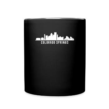 Colorado Springs Skyline - Tasse einfarbig - Schwarz - Vorne