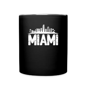 Miami Skyline - Full Colour Mug - black - Front