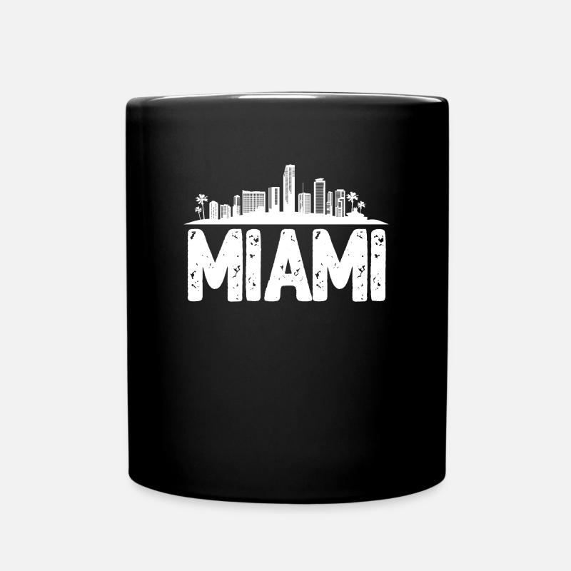 Miami Skyline - Tasse einfarbig - Schwarz