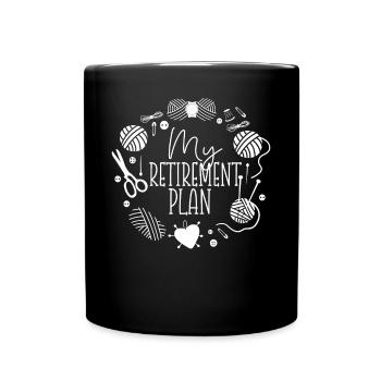 Tricot Tricoteur a pris sa retraite - Mug uni - noir - Devant