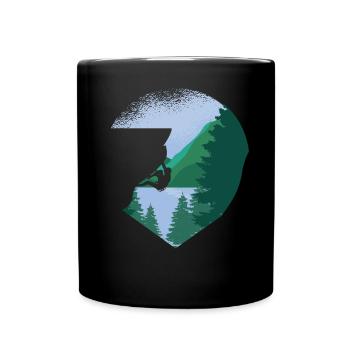 Free Climbing Bergsteiger & Bouldern Freeclimbing - Tasse einfarbig - Schwarz - Vorne