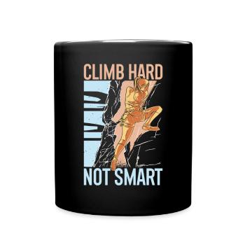 Free Climbing Bergsteiger & Bouldern Freeclimbing - Tasse einfarbig - Schwarz - Vorne