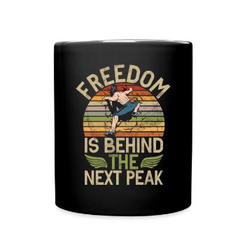 Free Climbing Bergsteiger & Bouldern Freeclimbing - Tasse einfarbig - Schwarz - Vorne
