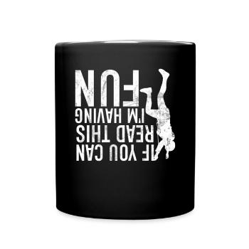 Free Climbing Bergsteiger & Bouldern Freeclimbing - Tasse einfarbig - Schwarz - Vorne