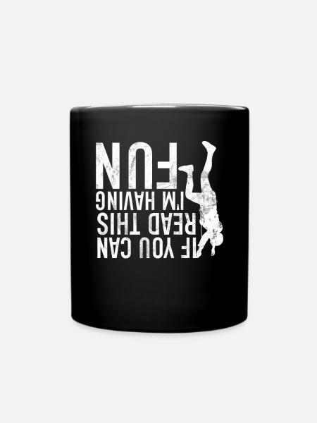 Free Climbing Bergsteiger & Bouldern Freeclimbing - Tasse einfarbig - Schwarz