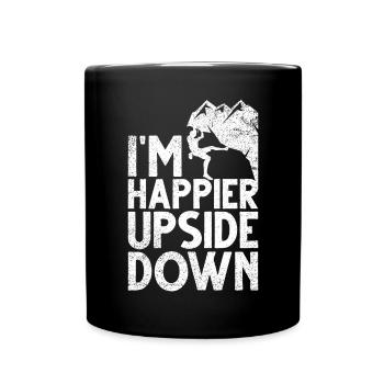 Free Climbing Bergsteiger & Bouldern Freeclimbing - Tasse einfarbig - Schwarz - Vorne