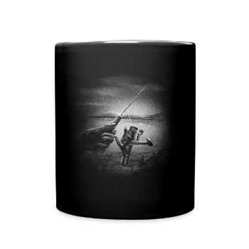 Fishing Angler Fishing Rod - Full Colour Mug - black - Front