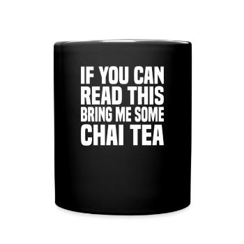 Chai tee latte - Tasse einfarbig - Schwarz - Vorne