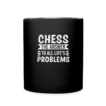 Les échecs La réponse à tous les problèmes de la vie - Mug uni - noir - Devant