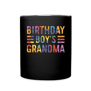 Birthday Kids Grandma Building Blocks - Full Colour Mug - black - Front