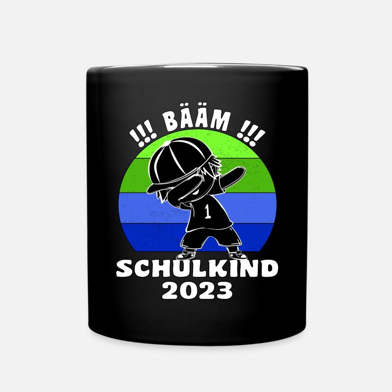 Bääm! Schulkind 2023 Einschulung Schulanfang - Tasse einfarbig - Schwarz