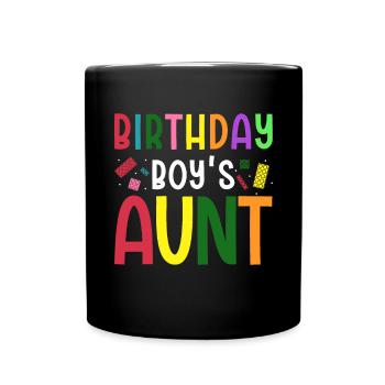 Blocs de construction de la tante du garçon d’anniversaire - Mug uni - noir - Devant