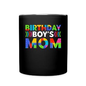 Mère du garçon d’anniversaire Bauklötze - Mug uni - noir - Devant