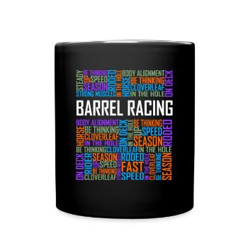 Barrel Racing - Words - Full Colour Mug - black - Front