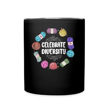 Knitting Knitter Celebrate - Tasse einfarbig - Schwarz - Vorne