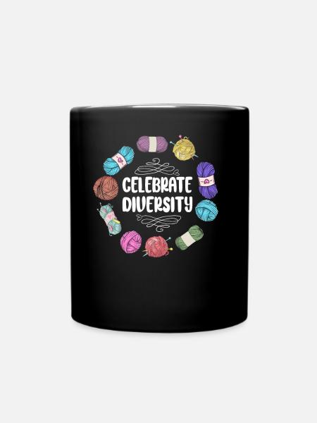 Knitting Knitter Celebrate - Tasse einfarbig - Schwarz
