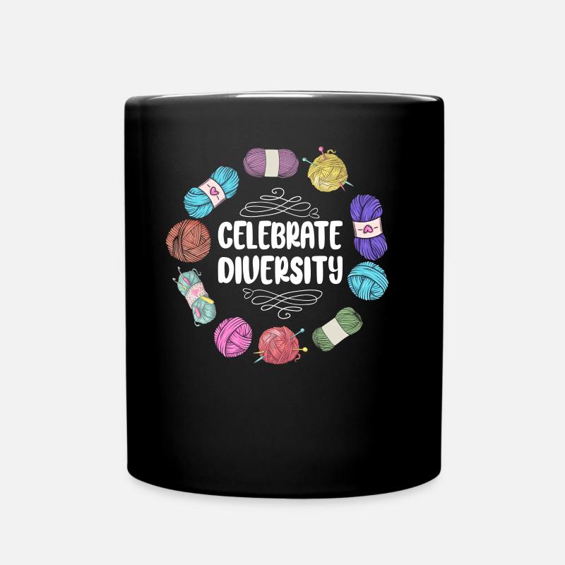 Knitting Knitter Celebrate - Tasse einfarbig - Schwarz