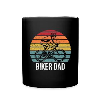 Biker Dad - Bike Biker Cyclist - Full Colour Mug - black - Front