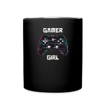 Console de jeux vidéo Gamer Girl dans le - Mug uni - noir - Devant