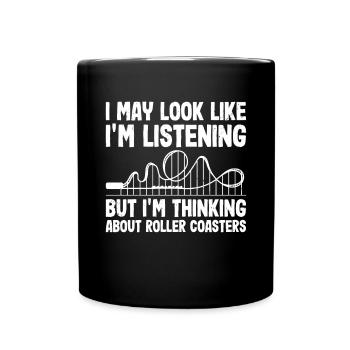 Achterbahn - Tasse einfarbig - Schwarz - Vorne