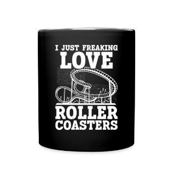 Montagnes russes - Mug uni - noir - Devant