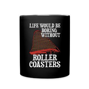 Montagnes russes - Mug uni - noir - Devant