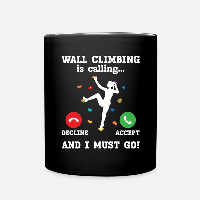 Wand Klettern - Tasse einfarbig - Schwarz