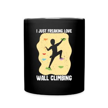 Wand Klettern - Tasse einfarbig - Schwarz - Vorne
