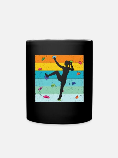 Wand Klettern - Tasse einfarbig - Schwarz