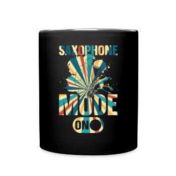 Saxophone Mode On - Saxophoniste Saxophone Musicien - Mug uni - noir - Devant