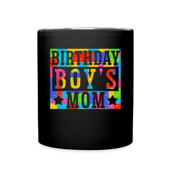 Mother of the birthday boy Bauklötze - Full Colour Mug - black - Front