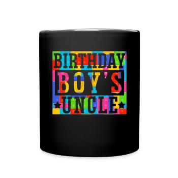 Uncle of the birthday boy Bauklötze - Full Colour Mug - black - Front
