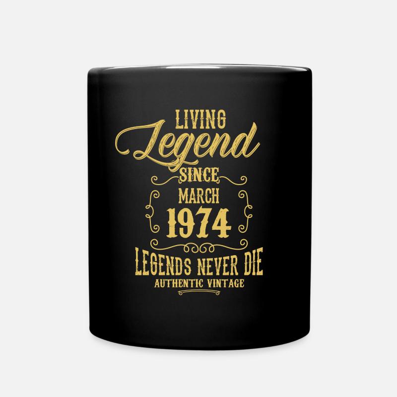 Living Legend since March 1974 - Tasse einfarbig - Schwarz