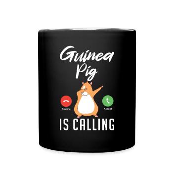 Cadeau mignon cochon d’Inde - Mug uni - noir - Devant