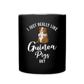 Cadeau de cochon d’Inde mignon - Mug uni - noir - Devant