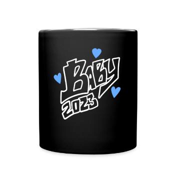 Baby 2023 - Geburt Schwanger 2023 - Baby Junge - Tasse einfarbig - Schwarz - Vorne