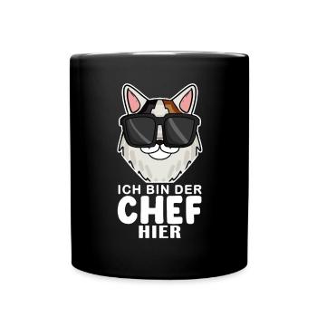 coole Katze - Japanese Bobtail Katze Spruch - Tasse einfarbig - Schwarz - Vorne