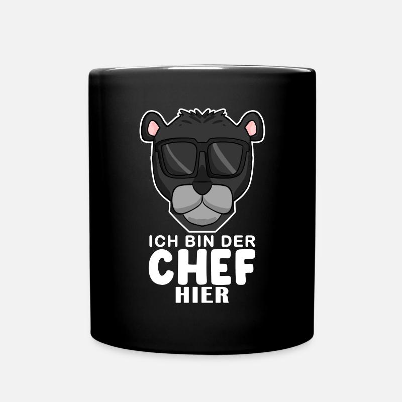 Cool Schwarzer Panther Chef Spruch Sonnenbrille - Tasse einfarbig - Schwarz