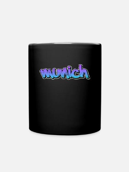 München - Tasse einfarbig - Schwarz