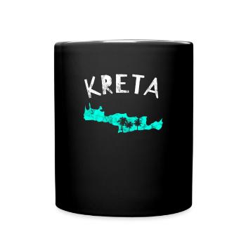 Crète - Mug uni - noir - Devant