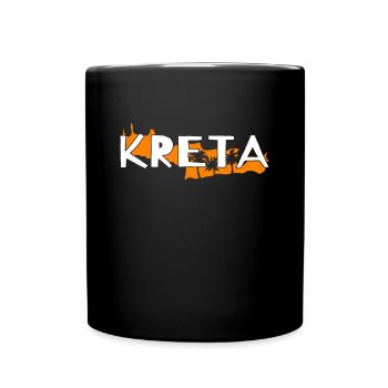Crète - Mug uni - noir - Devant