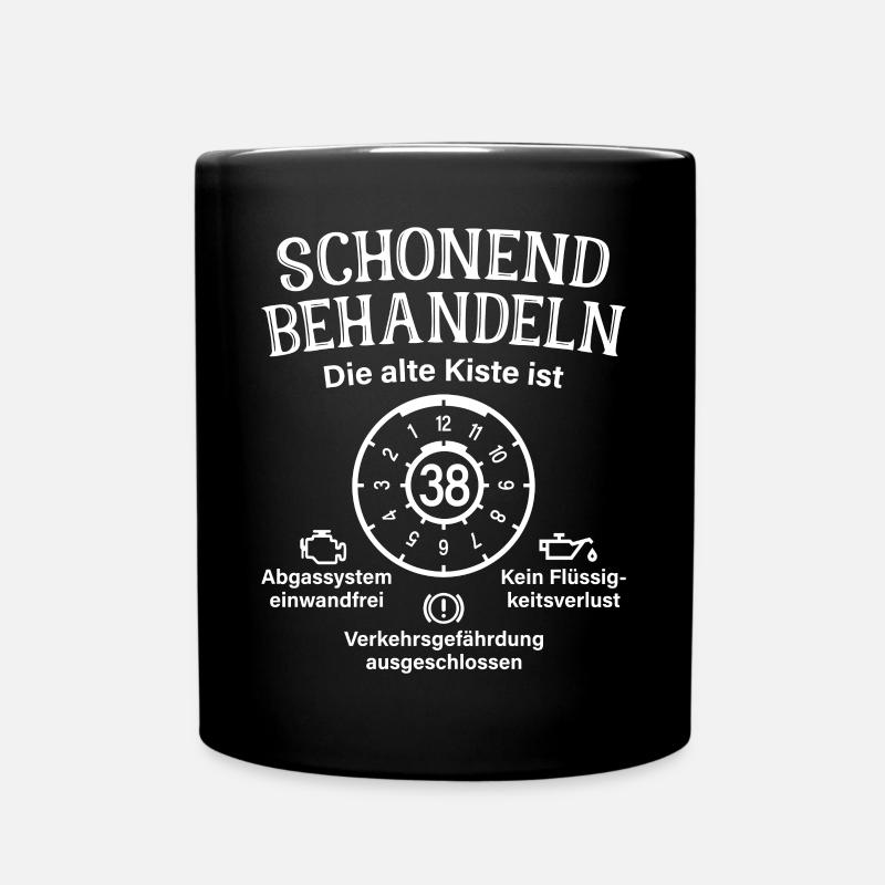 38. Geburtstag Schonend Behandeln Alte Kiste 38 - Tasse einfarbig - Schwarz