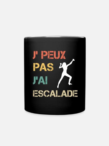 Je peux pas j'ai escalade femme vintage - Mug uni - noir