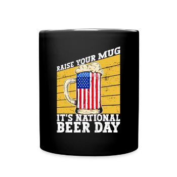 Bier Tag Tag des Bieres Bierliebhaber Biertrinker - Tasse einfarbig - Schwarz - Vorne