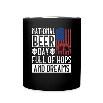 Bier Tag Tag des Bieres Bierliebhaber Biertrinker - Tasse einfarbig - Schwarz - Vorne