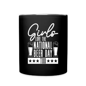 Bier Tag Tag des Bieres Bierliebhaber Biertrinker - Tasse einfarbig - Schwarz - Vorne